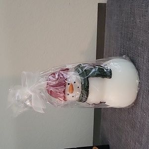 NWT Snowman candle